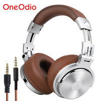 Oneodio Studio DJ słuchawki z mikrofonem Stereo głęboki bas słuchawki nauszne z gniazdem 3.5/6.3mm do monitorowania nagrywania 1